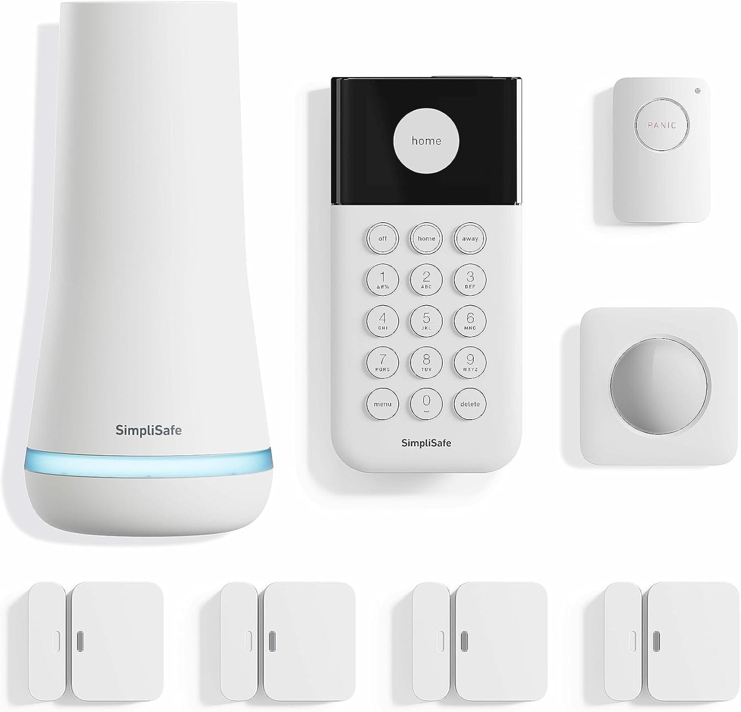SimpliSafe 8 Piece Wireless Home Security System - Optional 24/7 Professional Monitoring - No Contract - Compatible with Alexa and Google Assistant , White 14 61bDb5ohttL. AC SL1500