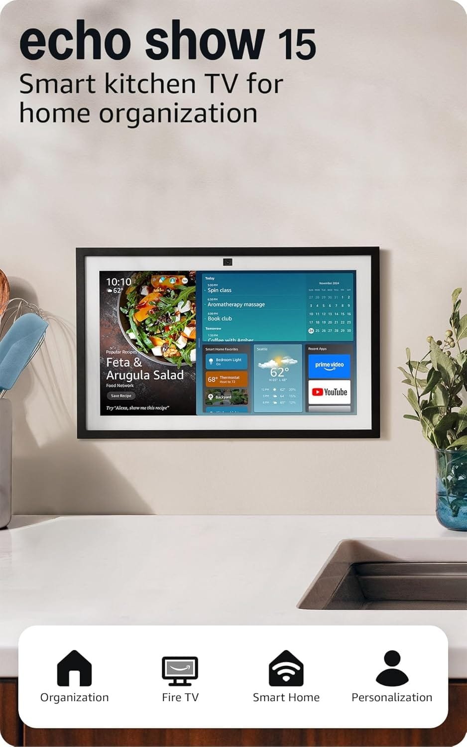 Amazon Echo Show 15 (newest model), Full HD 15.6" kitchen hub for home organization, with built-in Fire TV, Designed for Alexa+ 11 71hYQ7iEU9L. AC SL1500