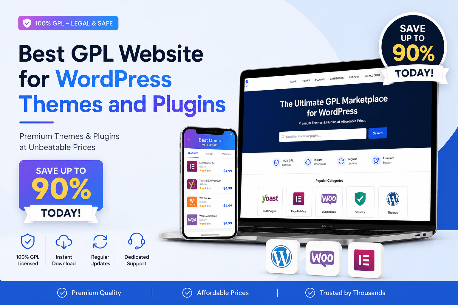WordPress themes and plugins